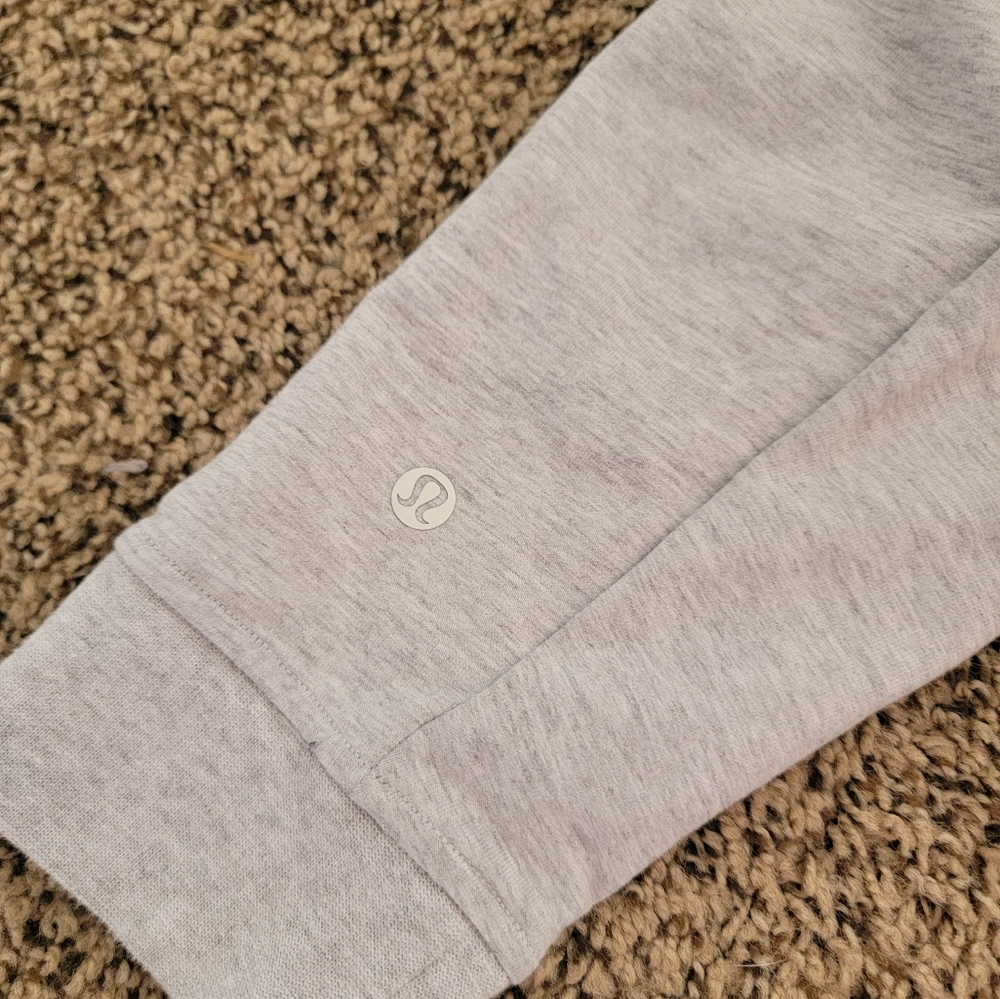 Lululemon City Sweat Crew Heathered Ultra Light Grey Size L